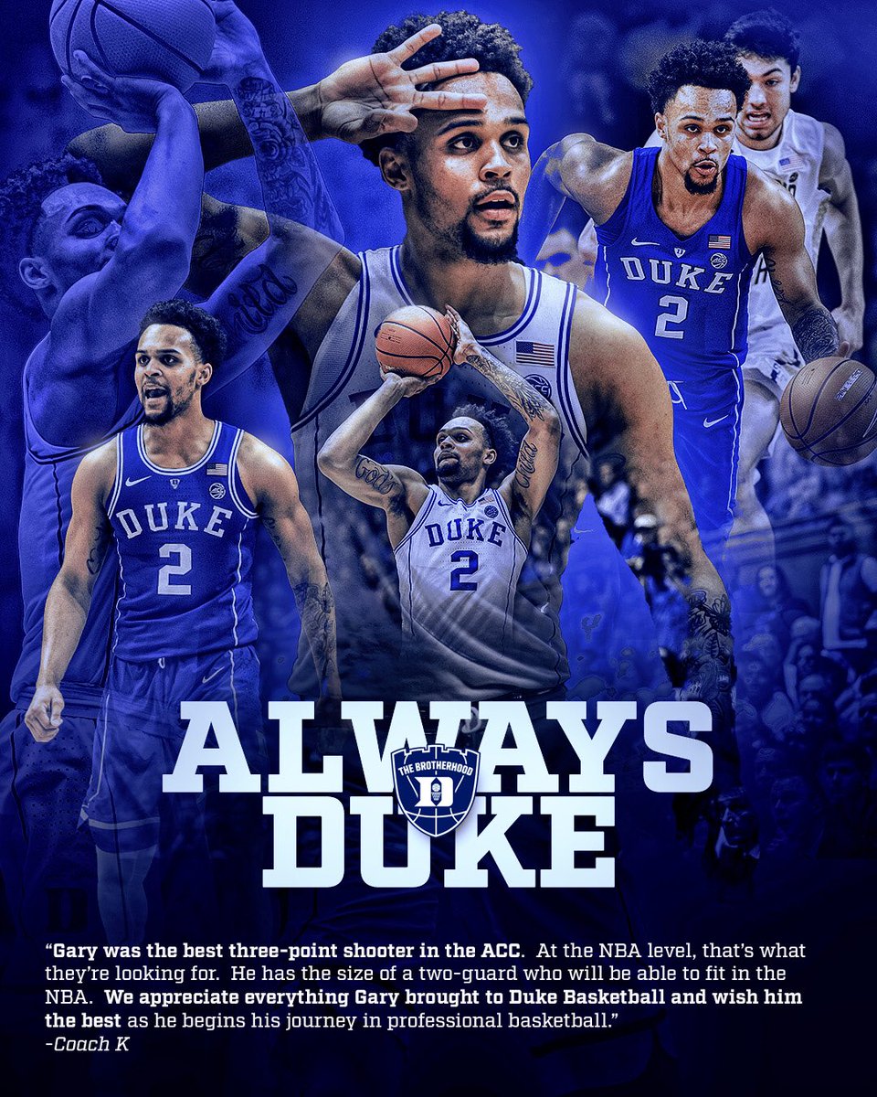 DukeMBB's tweet photo. NBA next. Duke forever. Our guy @gtrentjr2 is ready to make a splash at the next level. 

#TheBrotherhood 🔵😈 https://t.co/Trx0AooD92