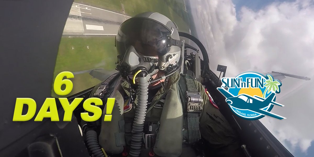 BREAKING!!!! The <a href="/F16demoteam/">F16demoteam</a> is back at <a href="/SunnFunFlyIn/">SUN 'n FUN Fly-In</a> next week! Can't wait to see "Rain" and the team for a repeat performance during our LIVE broadcasts next weekend! <a href="/ACCAerialevents/">ACC Aerial Events</a> #SNF18 #usaf #LoveFL #airshow #jetnoise