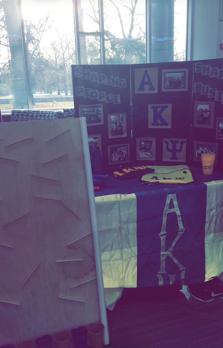Open house at the business building! Come by and visit our booth! #akpsi