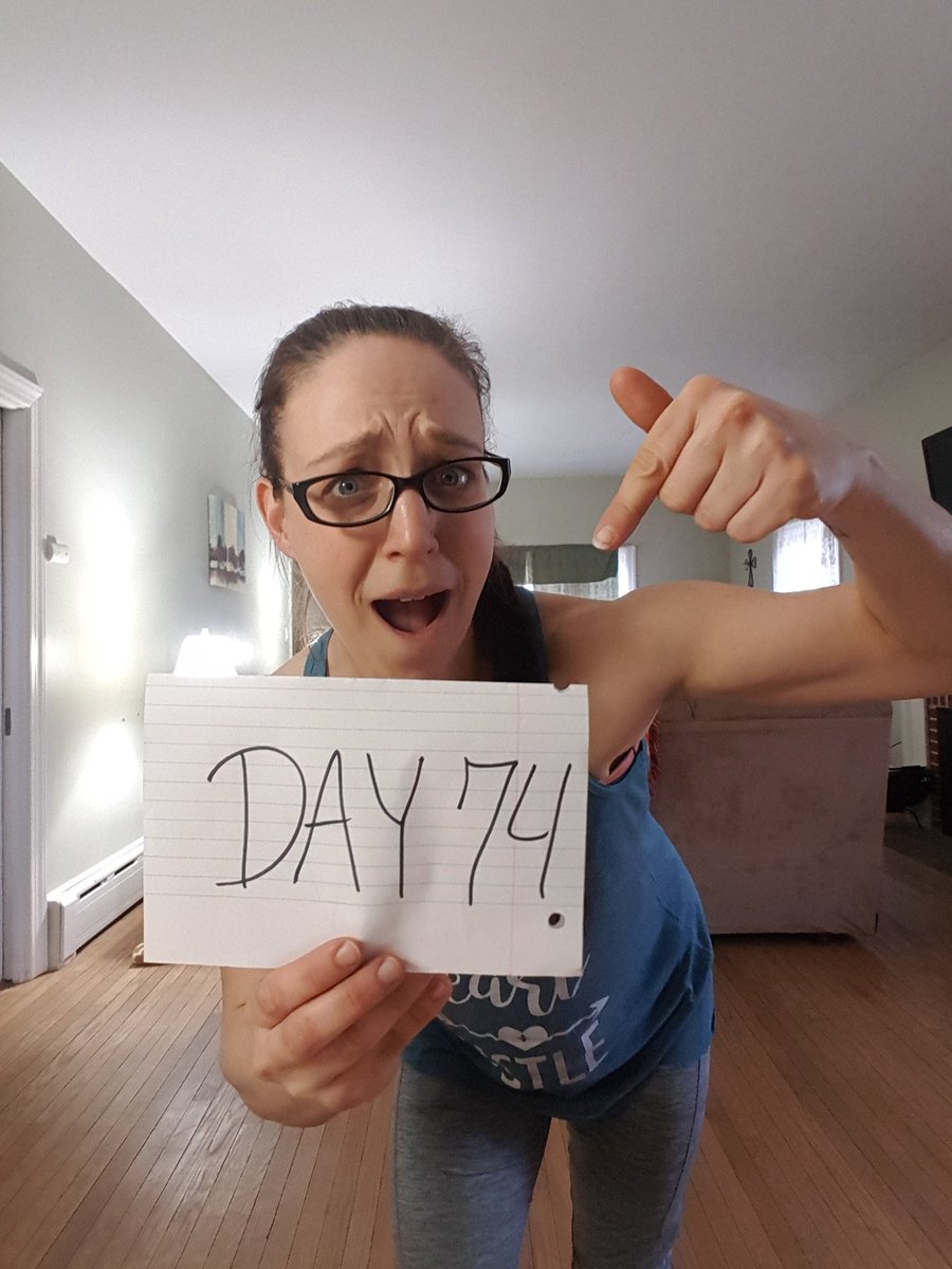 FightingForFit6's tweet photo. This morning I completed the 3rd phase of an 80 day program I am doing. I have one week left and the emotions are getting real. 

#teamac #getobsessed #day74 #almostthere https://t.co/8XJmq7bQKs