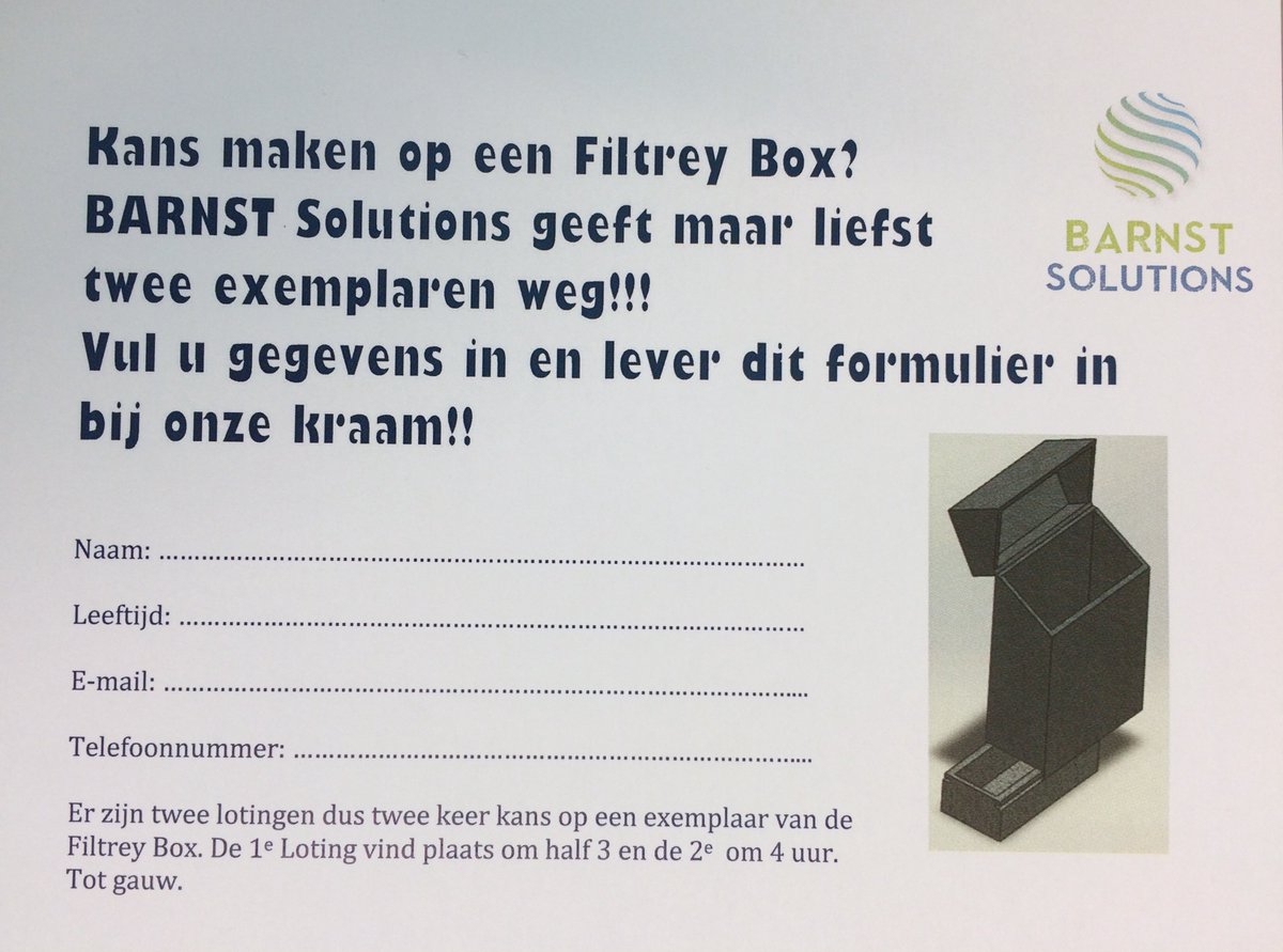 BarnstSolutions's tweet photo. We zijn er klaar voor. Kom naar #depier in #Scheveningen en doe mee aan onze verloting, en maak #kans op de #FiltreyBox! https://t.co/bQ8Z09mYhA