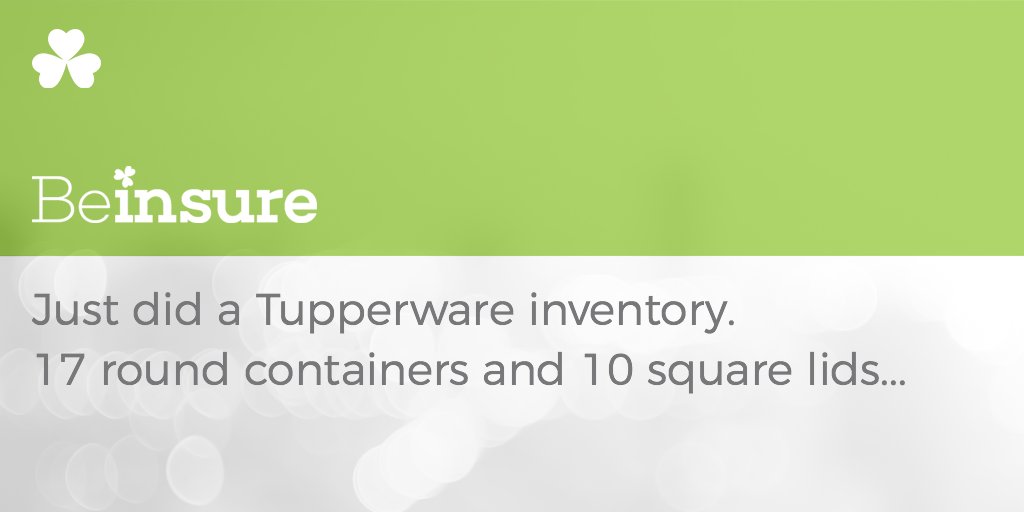 BeInsureTweets's tweet photo. Please tell us this doesn't just happen in our house?! Where do all the lids disappear to?? π€ #BeInsure #FunnyQuotes #Tupperware #Funny https://t.co/kpPwV2I6Jl