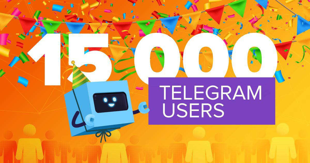 bitrewards_net's tweet photo. We are extremely excited to reach 15000 Telegram members and it keeps growing fast 🎉 https://t.co/tkvClYYzm6