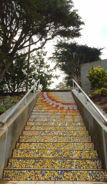 sanshui596's tweet photo. Tiled steps in San Francisco. #tiledsteps #mosaic #stairs #mosaicsteps #colours #themes #community #effort #sanfrancisco https://t.co/cYA5Cfw6iH