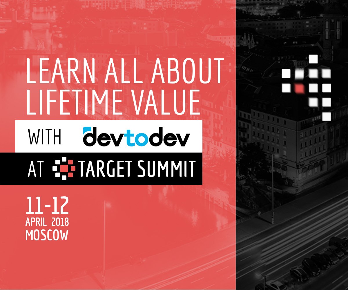 dev_to_dev's tweet photo. Learn All About #Lifetime Value at Target Summit #Moscow 2018 https://t.co/wdij7UPKUf via @dev_to_dev @TargetSummit #TargetSummit #gameanalytics #bigdata #LTV https://t.co/WphzQF35C0
