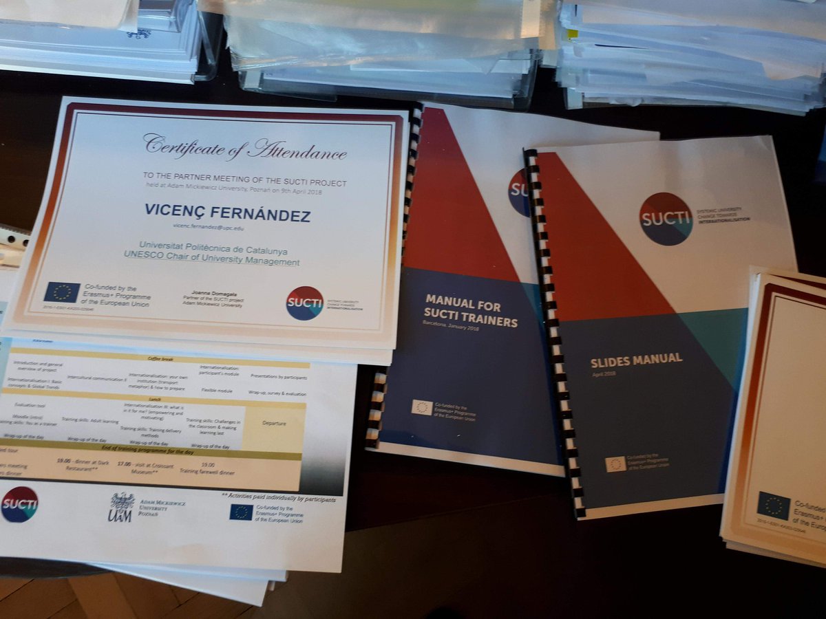 suctiproject's tweet photo. All materials ready for the #SUCTI Train the Trainers week in Poznan. All the SUCTI team is very excited about the upcoming week! Here we go! @UweBrandenburg1 @RuthGraf @CHEI_Unicatt @Erasmus_Project @fionajanehunter @icenterURV https://t.co/NGqwYLVvic