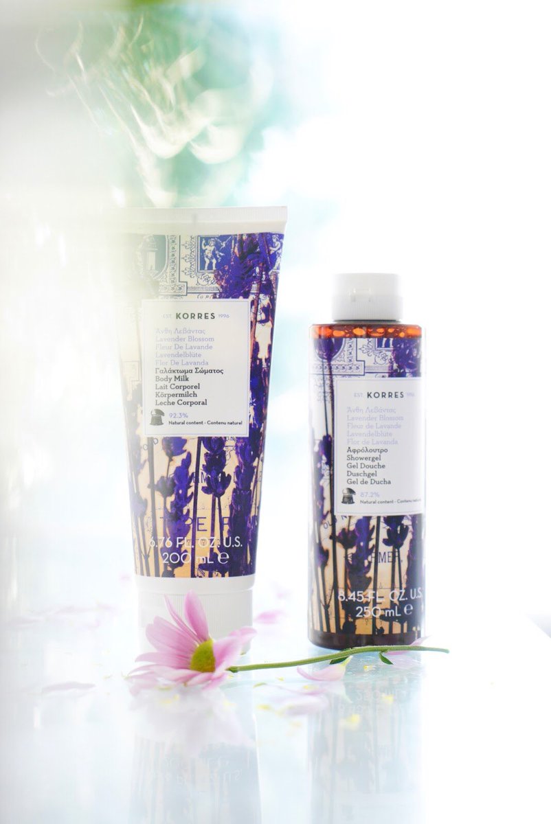 HartlandHouse's tweet photo. Treat yourself to our scrummy new Korres giftset.  Shower Gel and Body Milk duo in the NEW relaxing Lavender Blossom fragrance.  Get your skin ready for summer #korres #softskin #lavenderblossom #devonspa https://t.co/JyykUpUovp
