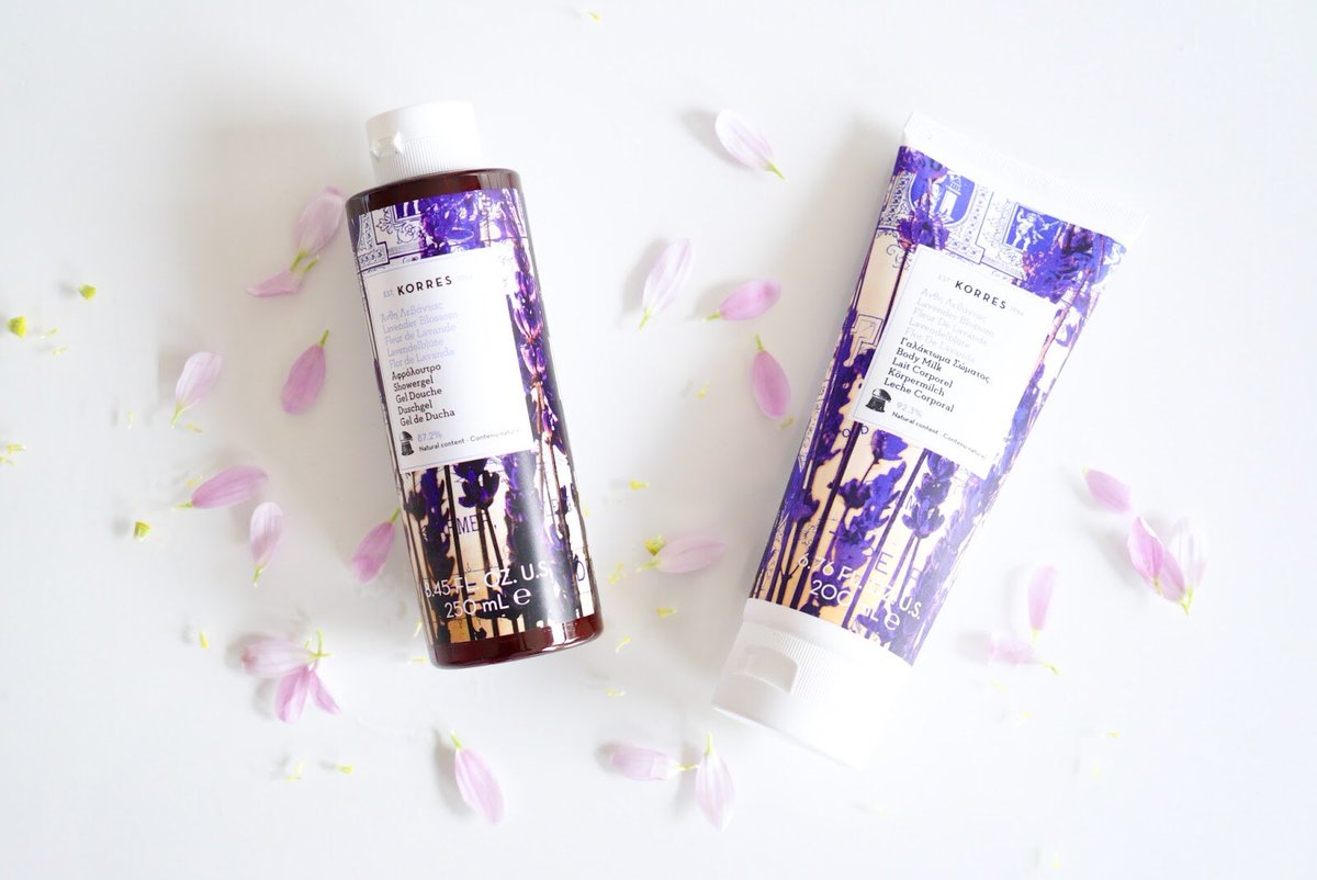 HartlandHouse's tweet photo. Treat yourself to our scrummy new Korres giftset.  Shower Gel and Body Milk duo in the NEW relaxing Lavender Blossom fragrance.  Get your skin ready for summer #korres #softskin #lavenderblossom #devonspa https://t.co/JyykUpUovp
