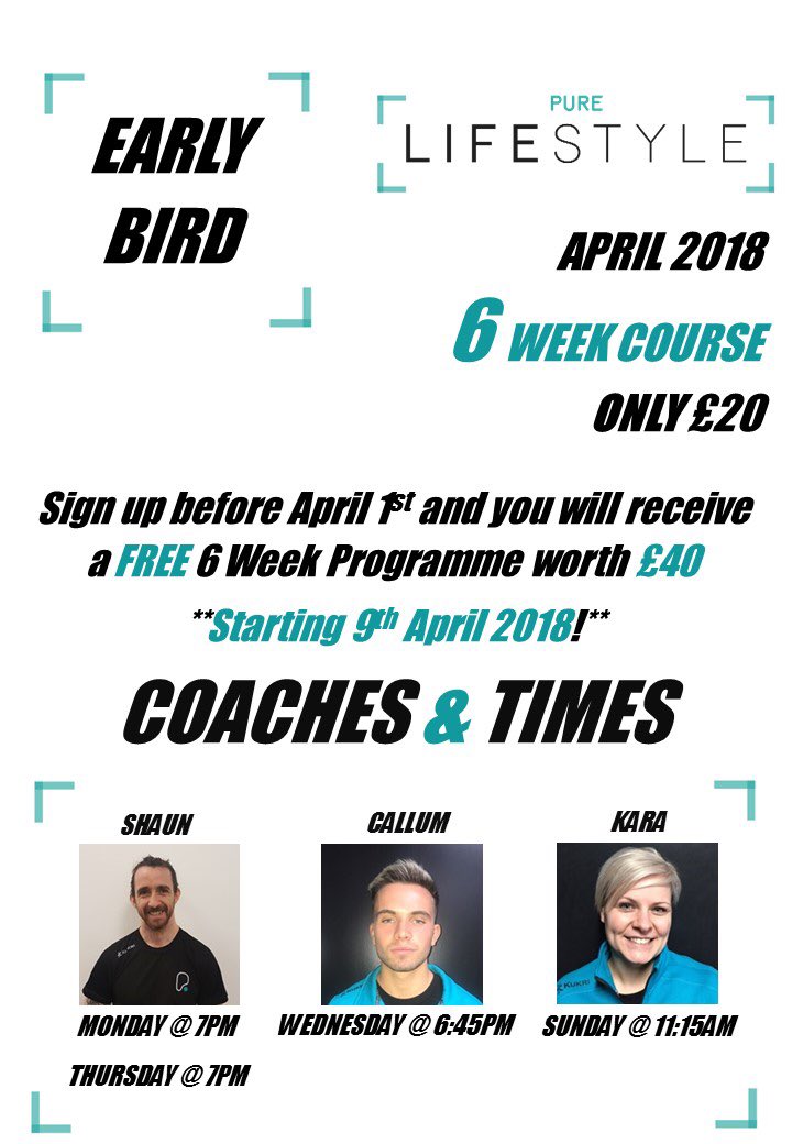 PureGymHOPEST's tweet photo. There’s still time to get booked onto #Purelifestyle starting this MONDAY! #bringingit https://t.co/eTtdmPyAOS