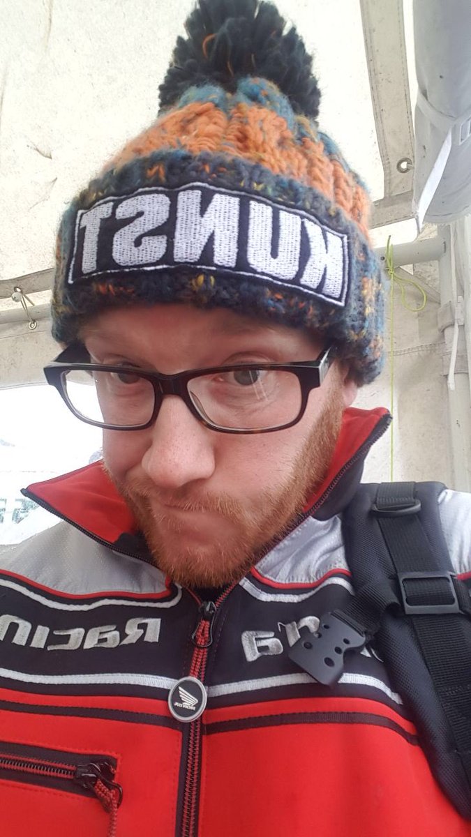 Kunstvoller's tweet photo. Watching the bikes at the N.E.M.R.C Championship @Croft_Circuit? Keep your eyes on your bags if you see this wrong'un π #KunstSquad https://t.co/UuC0ZHHjtM