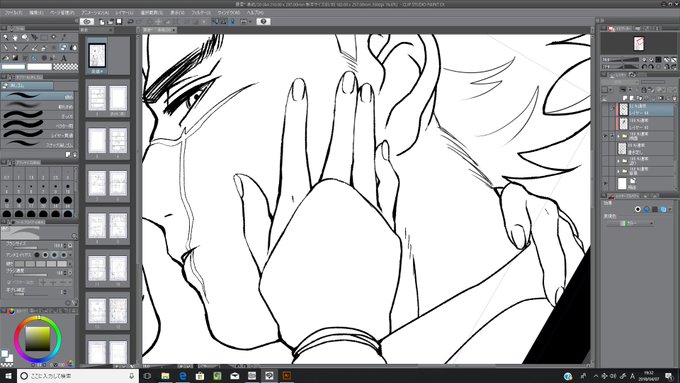 スパコミで出す杉Iリパ本はチュウに関するお話なのでMK5的な表紙なんだけど、線画だけだと杉元がリパさんとのチュウ邪魔されてマジでころす5秒前みたいな顔してる。 