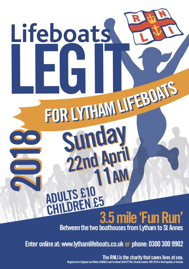 LythamRNLI's tweet photo. It’s not long now till our fun run 🏃‍♀️#legit https://t.co/eAjI68My1n