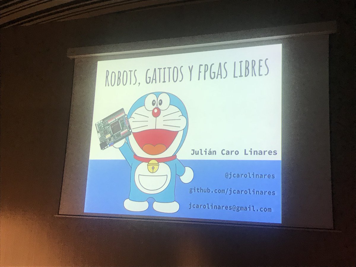 nuria_imeq's tweet image. El gran @jcarolinares nos presenta “Robots, gatitos y #FPGAS libres” @ArduinoDayZgz #ArduinoDay2018
