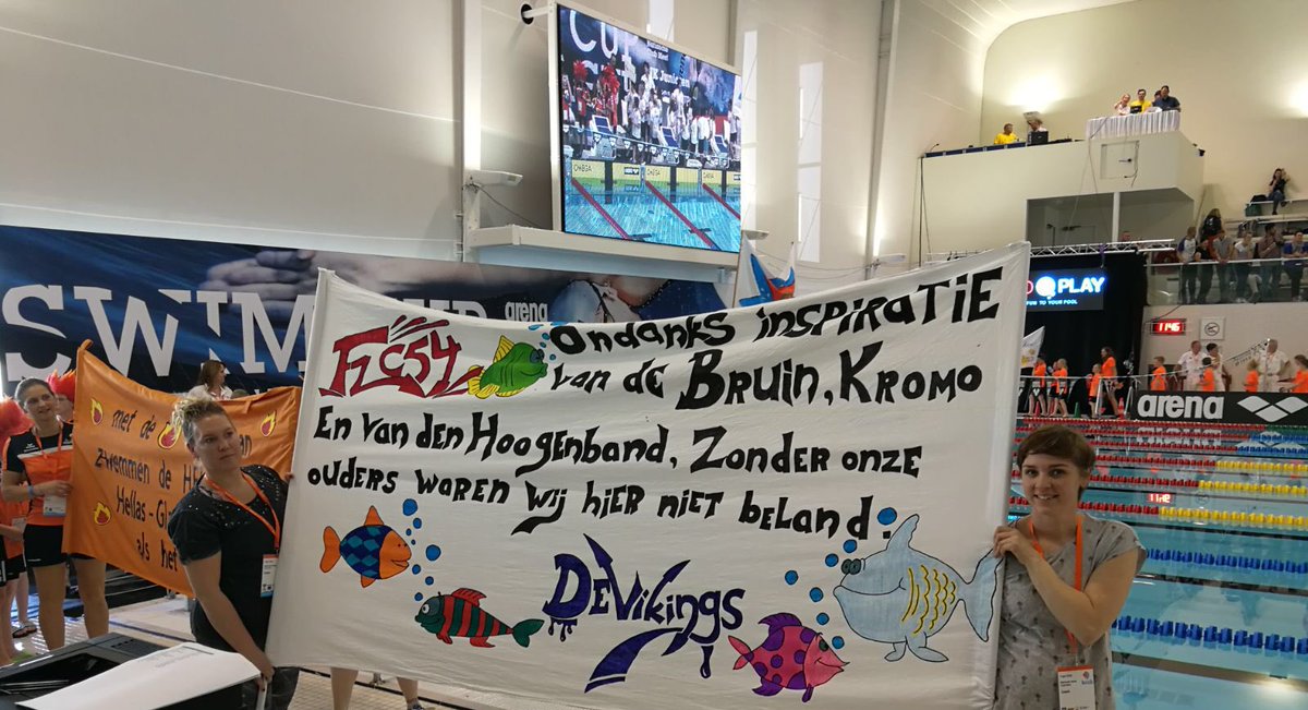 KNZBned's tweet photo. ๐ | Tijdens de Swim Cup Den Haag wordt ook de Arena Nationale Club Meet gezwommen. De wedstrijd ging zojuist van start met de spandoeken wedstrijd!
#SCDH18 https://t.co/aTETAJWnur