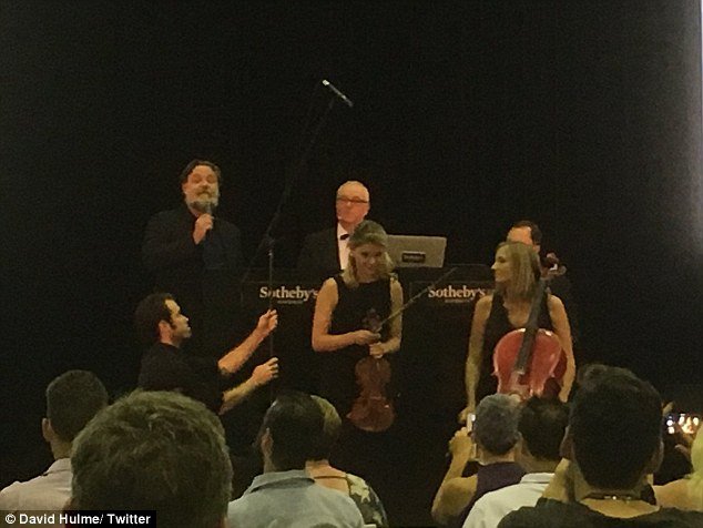 Russell Crowe is sung happy birthday at divorce auction  