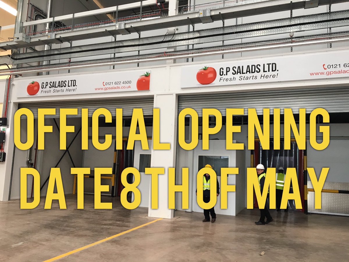 We are so happy to announce the offical opening date of the new #birmingham #wholesale #market 8th of May , save the date 😉 @gpsalads <a href="/Georgeperryltd/">George Perry Limited</a> #new #fresh #newhome