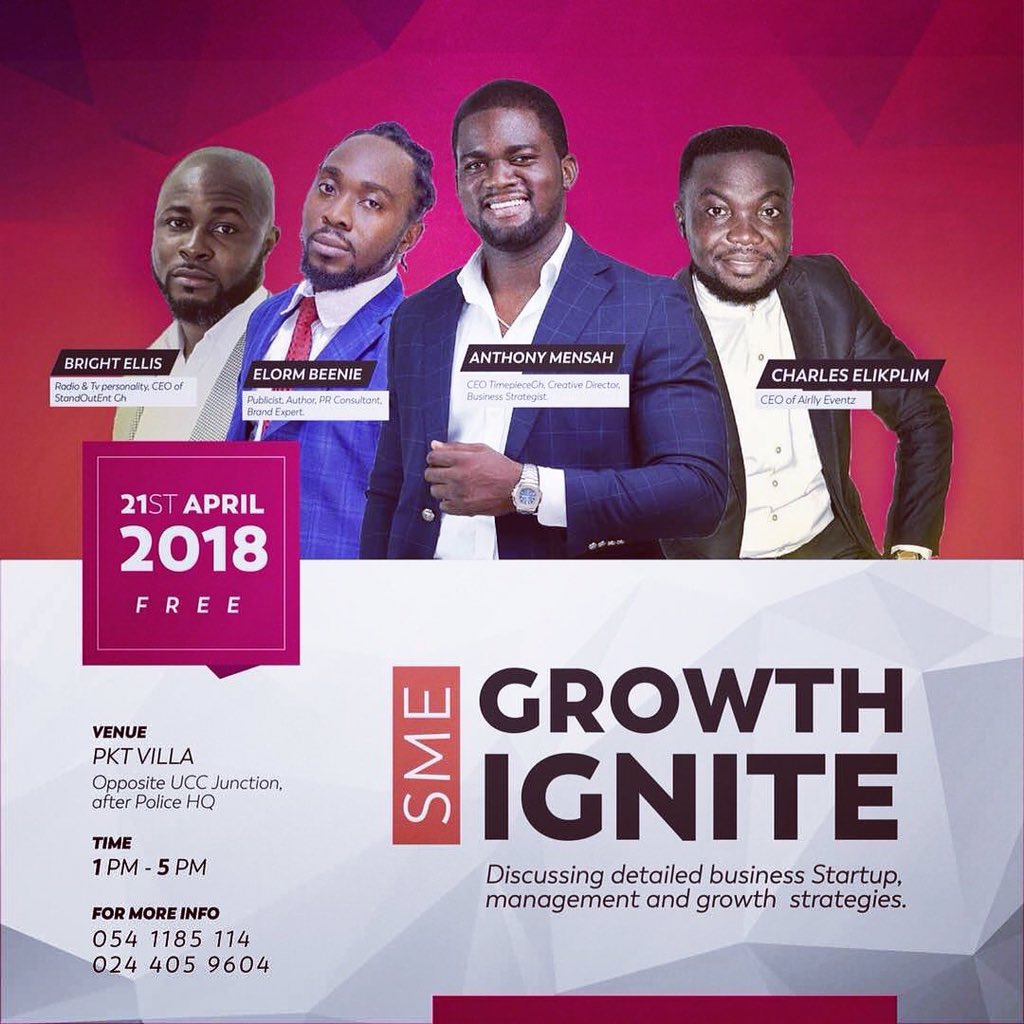 xotlist's tweet photo. Come learn and network with business owners discussing aspects of starting, running and growing a business! 🖐🏼

Cc: @ElormBeenie @tonyparticles @iamairlly @IamBrightEllis 

#SmeGrowthIgnite
#VoltaConnect https://t.co/mNDebnKOIs