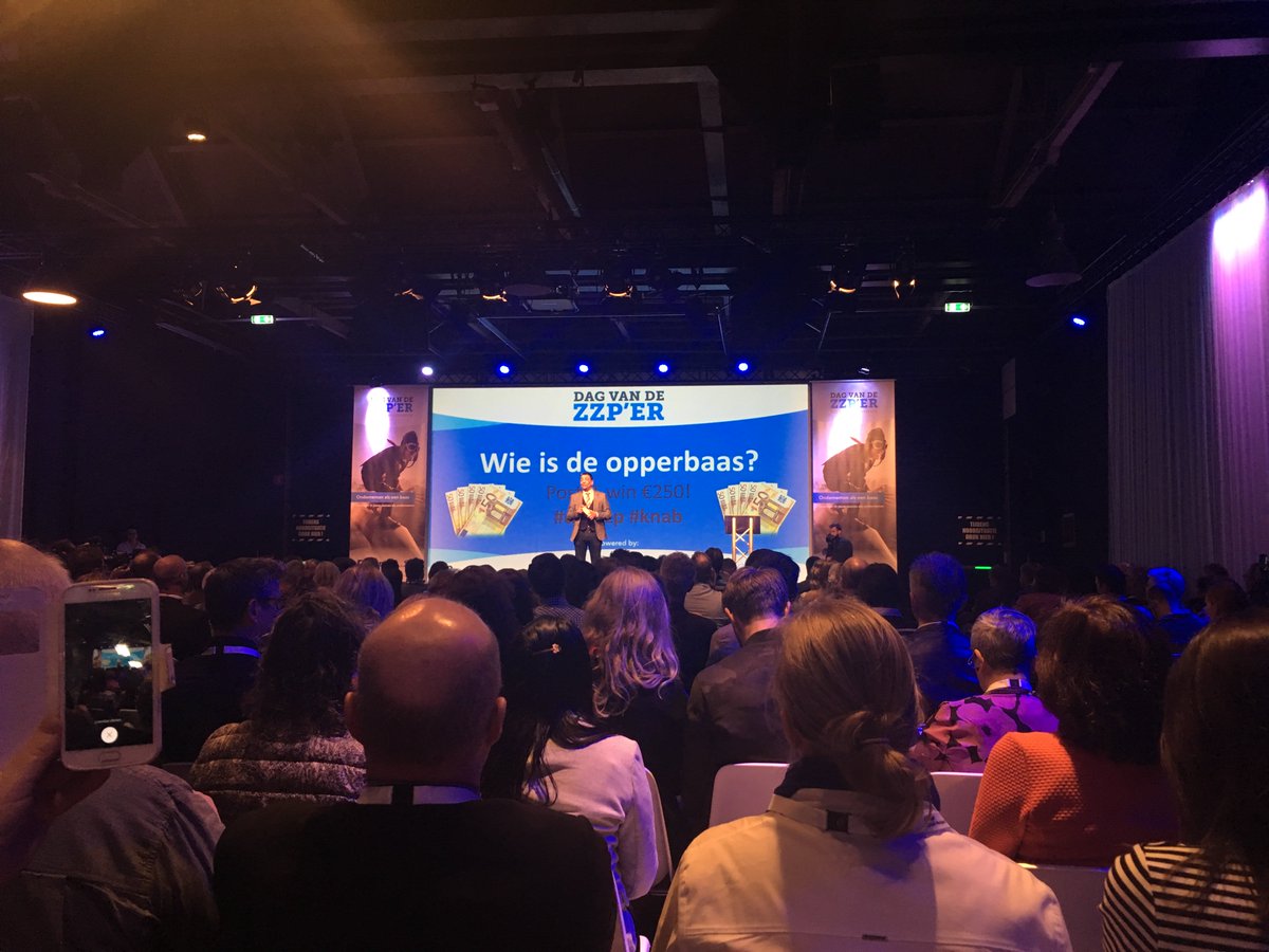 Start van de dag van de zzp’er met @JorgenRaymann Nu al dolle pret!