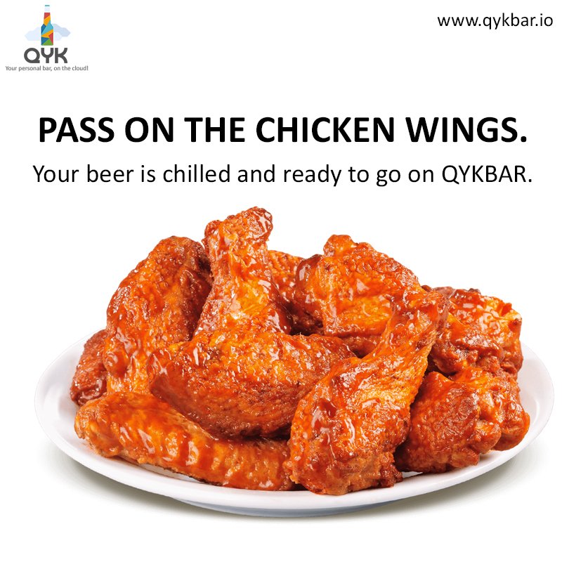 QYKBAR's tweet photo. PASS ON THE CHICKEN WINGS!

Yeah, pass on the chicken wings folks. Because our beer is chilled and ready to go on QYKBAR!

QYKBAR is the revolutionary product that enables user to stock their alcohol on cloud and consume at any of their favourite… https://t.co/BT9Nmz4MQz https://t.co/FSyhN3JksJ