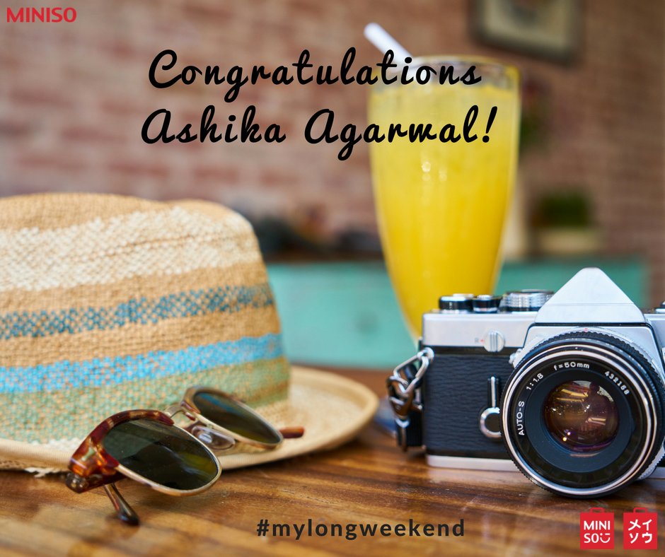 minisoindia's tweet photo. 🎊DRUMROLLS🎊
We have the winner of our #mylongweekend Selfie Contest! Give it up for Ashika Agarwal (Facebook User)
#contest #contestwinner #Saturday #weekendvibes https://t.co/Xe6Z39DXIp