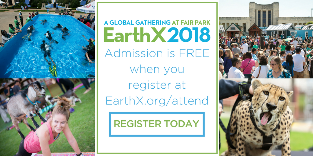 earthxorg's tweet photo. Get FREE admission to #EarthX 2018 when you register at https://t.co/RX86h0L7zx. Join us for a global gathering at Fair Park April 20-22. #Earthadvocates https://t.co/BNFKlUicyR
