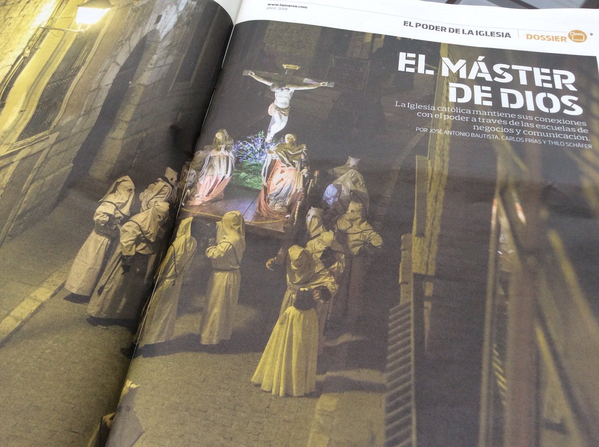 carmennublo's tweet image. No se pueden perder este artículo de @lamarea_com
Por @JoseAntonio_BG , Carlos Frías y Thilo Schafer. Como la Iglesia Católica se introduce de la manera más sutil en la enseñanza ya no de la teología, sino de la sacrosanta economía de mercado. Atent@s