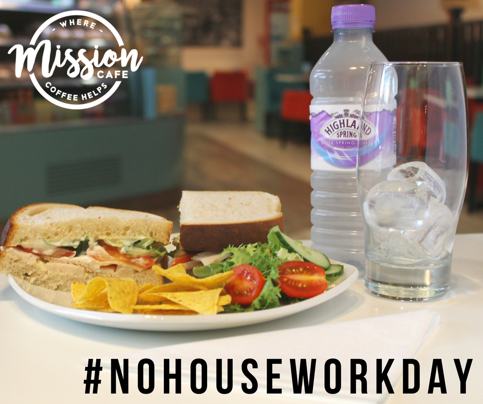 Apparently today is No Housework Day. What better excuse to down tools and join us for lunch or an afternoon slice of cake! We are open until 5pm...
