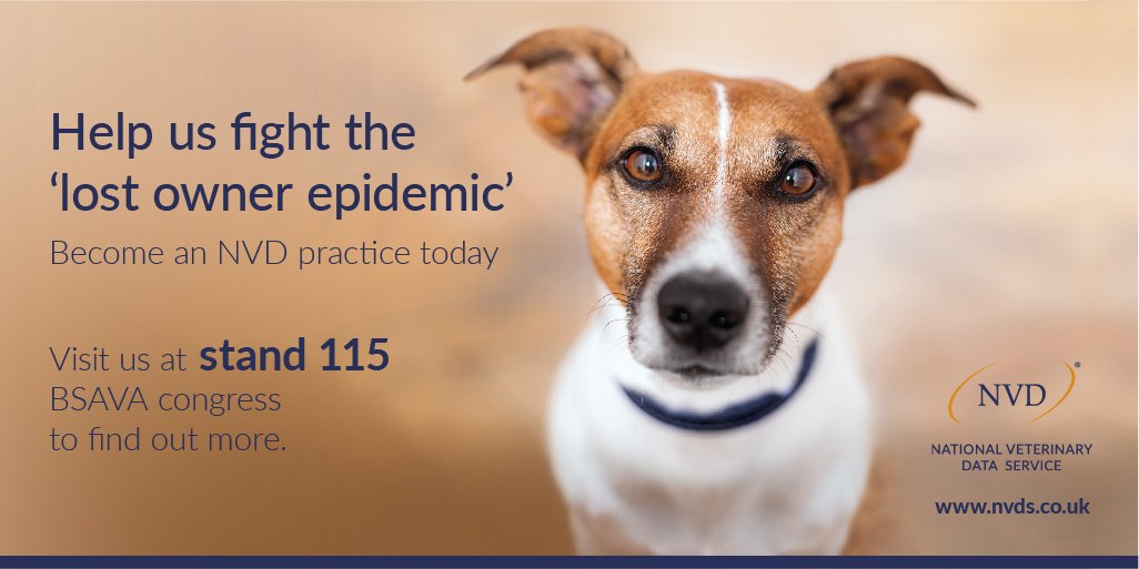 NVDonline's tweet photo. Help us fight the ‘lost owner epidemic’. Search us out at stand 115 at #BSAVA18 

https://t.co/avLjSrf6gT https://t.co/S5KsYQmc8Y