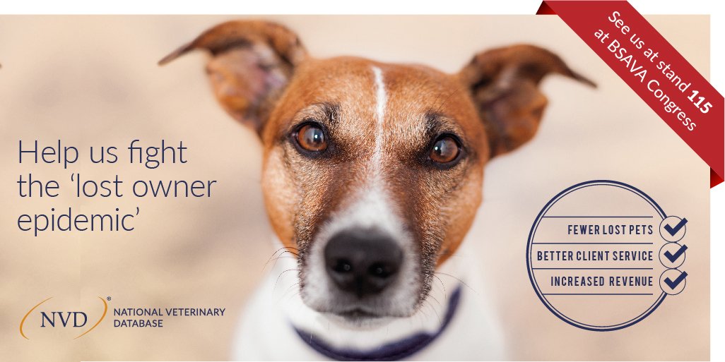 NVDonline's tweet photo. Find out how to become an NVD authorised practice. National Veterinary Data Service. See us at stand 115 at #BSAVA18

https://t.co/avLjSrwH8r https://t.co/bRMf1E0ZKj