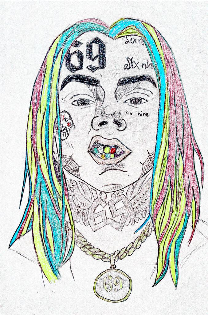 How To Draw 6ix9ine Easy
