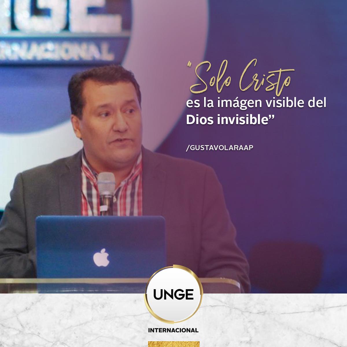 ungeint's tweet photo. "Necesitamos cruzar del Dios verdadero que se revela por sus obras y por la palabra de los profetas al Dios expresado en Cristo Jesús. 
Solo Cristo es la imagen visible del Dios invisible en forma de Vida, Luz y Gloria"

@gustavolaraap durante #Miami2018
 
#UNGE https://t.co/kO0WLY6XOg