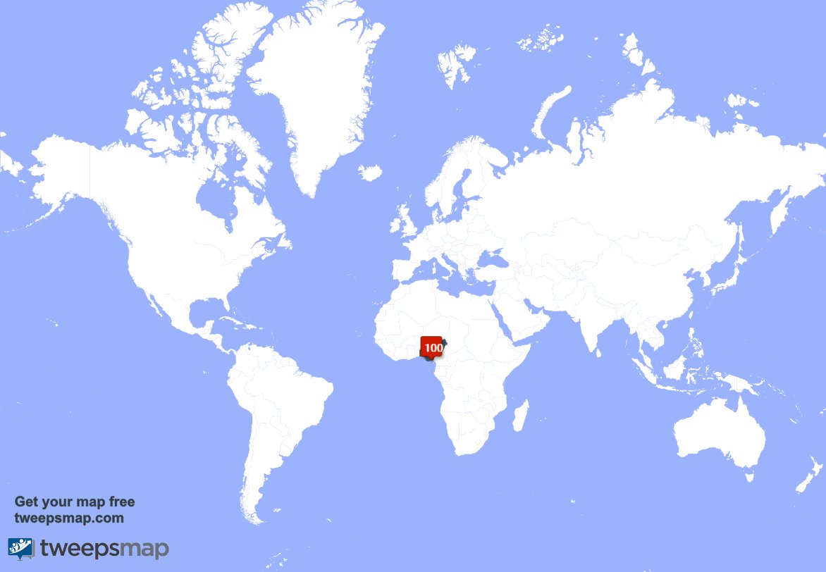 OSUN_2018's tweet photo. My followers are in Nigeria(100%), Osun(33%)... Get your map too: https://t.co/mjzQPTByWD https://t.co/6C5LCRpLvA