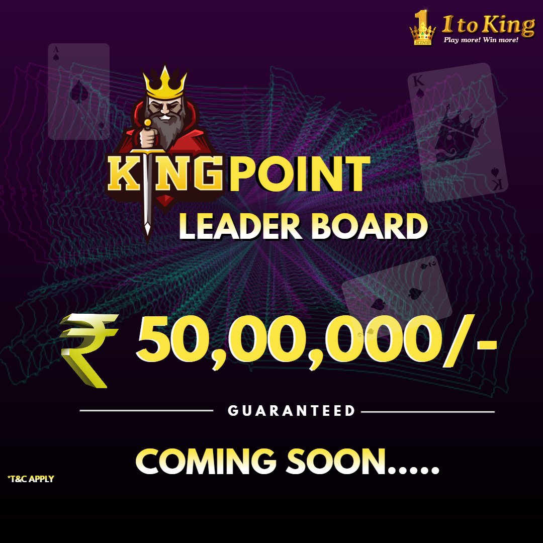 1toking's tweet photo. Dear Rummy Lovers,
The Biggest Event in Online Rummy With Prize Pool Rs.50 Lakh Coming Soon....
You Wanna Participate ?
Sign Up With https://t.co/kK31pg0K25 And Get Free 75 Rs Instant Free Cash.
#1toking #onlinerummy #24x7rummy #freerollrummy #kingpointleaderboard #Pointsrummy https://t.co/GpGKZBBJUP