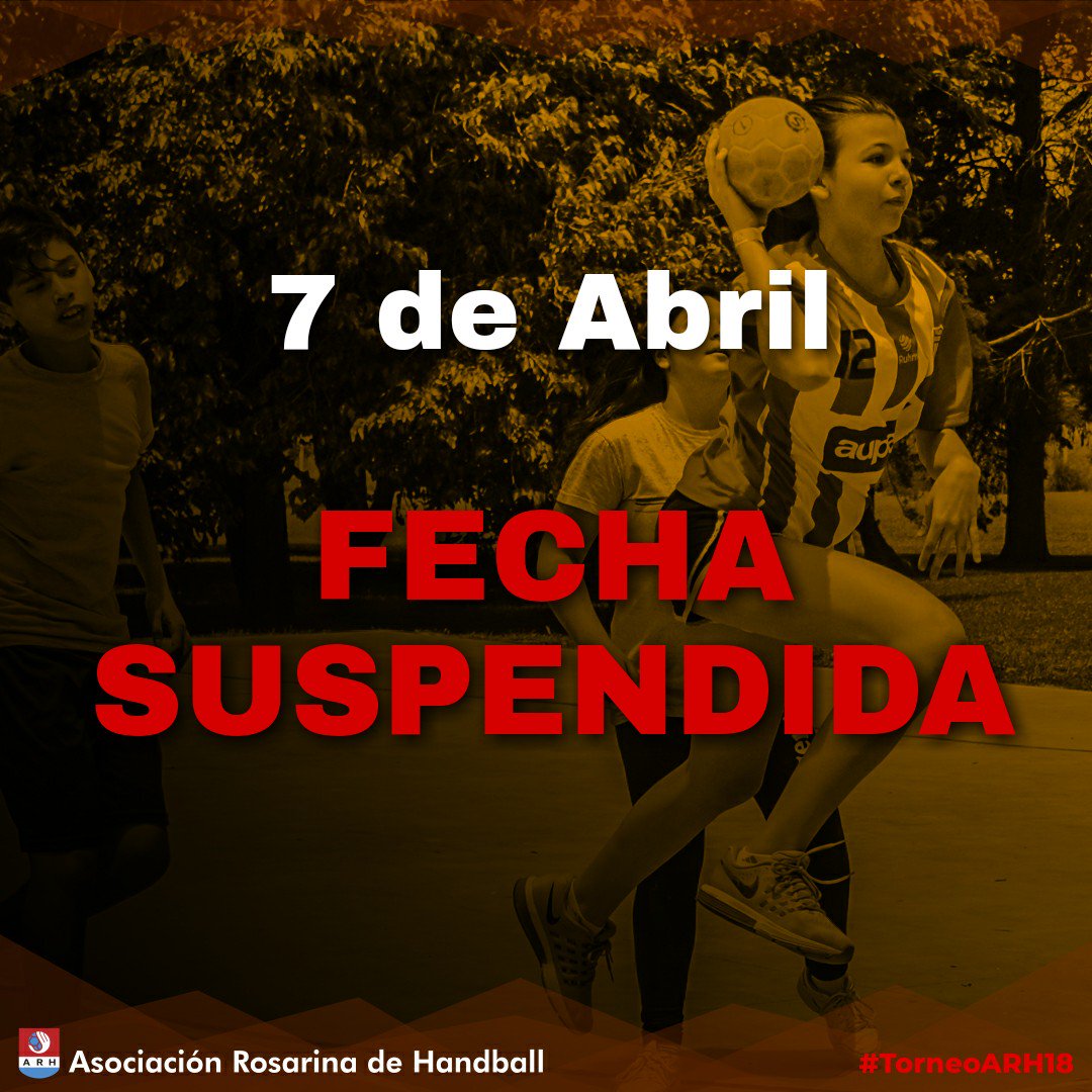 RosarioHandball's tweet photo. Debido a las condiciones climáticas, queda suspendida la jornada del día de hoy. https://t.co/zpqrGB3g8w