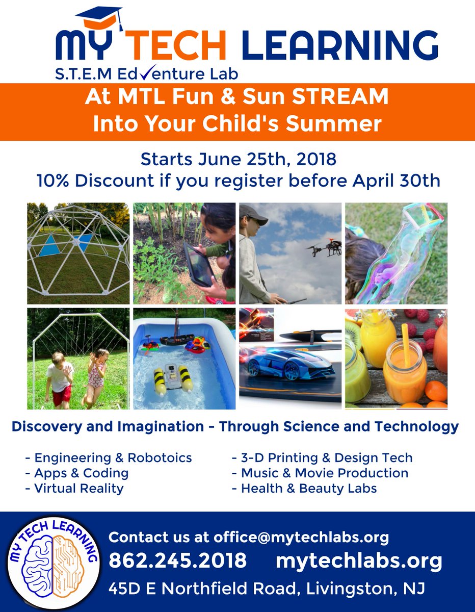 Register by April 30th and save 10% discount for MTL's summer camp  ow.ly/voQF30jmQcl