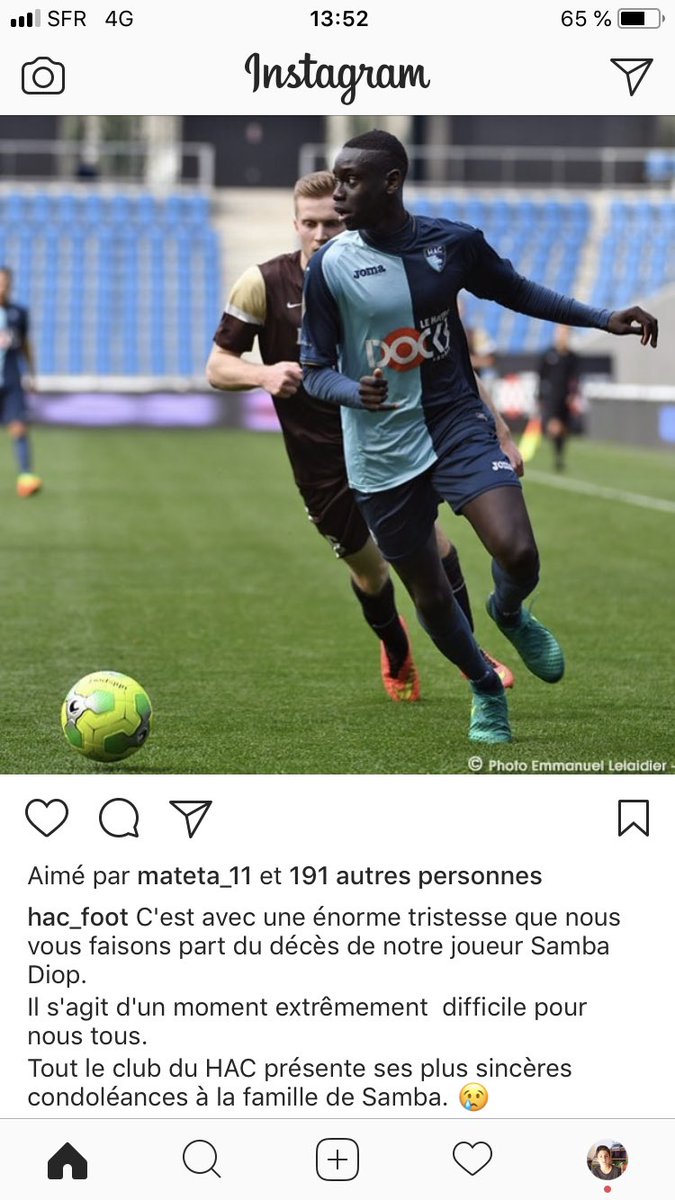 Triste journée aujourd’hui pour le Hac. Repose en paix Samba 🙏
