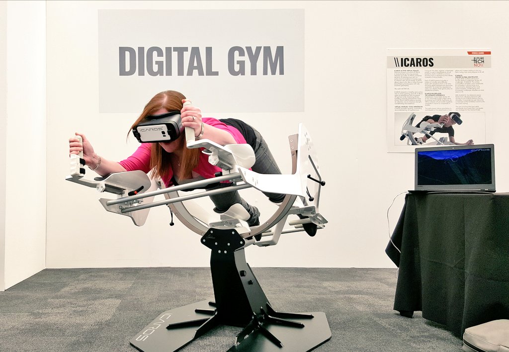 DrHelenPsych's tweet photo. I went flying #VRShows #Icaros #QuidditchPractice https://t.co/9hcO7dtt8x