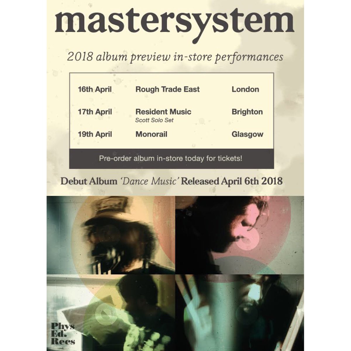 Did ya listen to the album then? Did ya? If you liked what you heard, maybe you’d care to ankle down to one of the three pre-tour instores. Check ‘em...