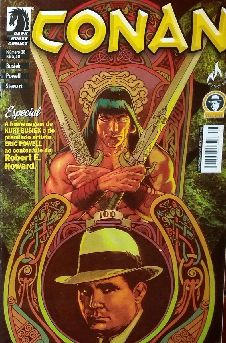 AquinaBanca's tweet photo. Conan, O Cimério #28 - Mythos Editora - Julho de 2006
#comics #quadrinhos #gibis #darkhorsecomics #conan #conanthecimmerian #conanocimerio #hiborianage #erahiboriana #robertehoward #tonyharris #instacomics https://t.co/2Bxl1luN71