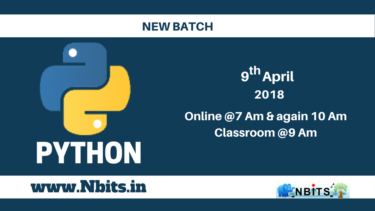 job_courses's tweet photo. #Nbits is going to start New Batches for #Online #Python #Training & #Classroom #Python #Training by industry experts. . Interested candidates please comment here https://t.co/du5xbMfpT4
