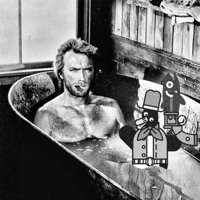 Stukuls's tweet photo. High Plains Hot Tub. 1974.

#clinteastwood #western #hottub #sexy #hollywood #actor #acting #west #highplainsdrifter #cinema #saturday #party #weekend #oater #actorlife #action #workhardplayhard #country #cowboys #clean # #bath #penguins #企鵝 #펭귄 #пингвин #ペンギン #pingüino https://t.co/RvA3bl8EhS