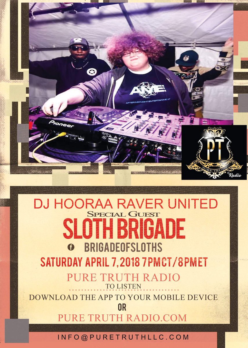 KayeThe_Truth's tweet photo. #djhooraa #slothbrigade #puretruthllc #puretruthdjs #puretruthradio #edm #techno #dubstep #radio #djs #artists #europe #france #germany #dj #austin #dallas https://t.co/KmTr1mNVIc