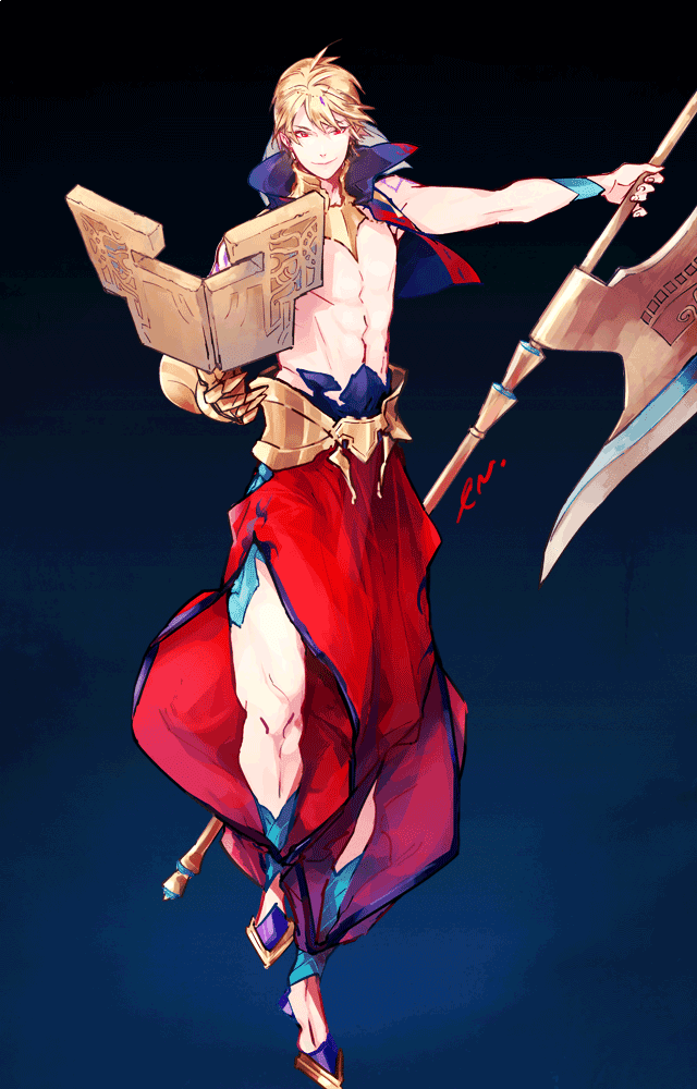 ギルガメッシュ(Fate) 「キャスギル
一番好きなサーヴァント!早く育てて青いカードからキラキラたくさん出し」|🍨のイラスト