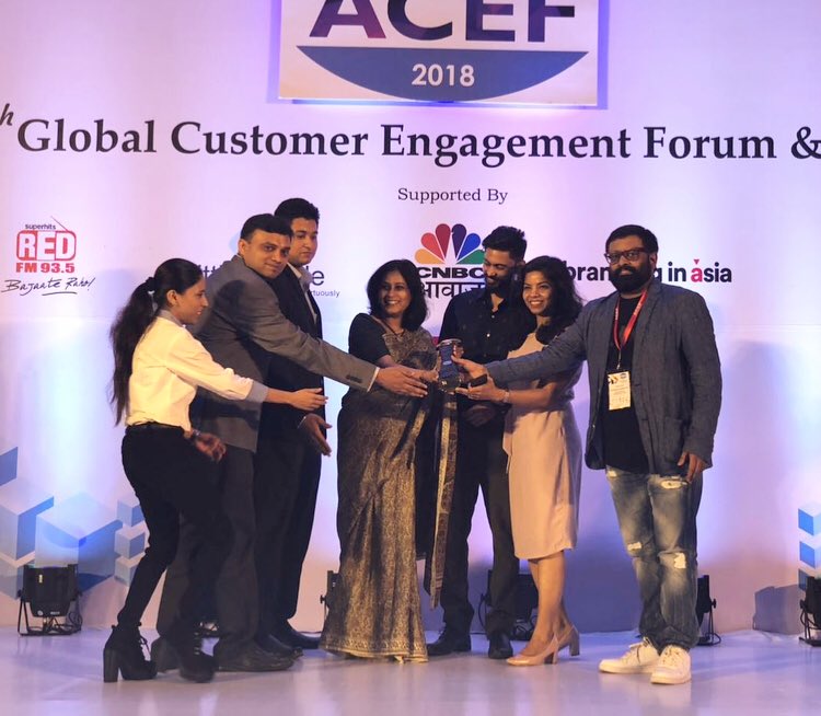 netcore_ai's tweet photo. Congratulating @TajHotels for winning Silver at 7th Global Customer Engagement Forum & Awards 2018 by @AcefEvents under Data-Driven Marketing category – Successful Use of Technology, for their hugely successful hyper-personalised customer engagement campaign #poweredbyNetcore! https://t.co/kaxbIpcMx6