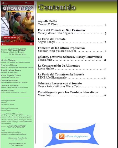 Aquí tenemos los autores y las autoras de la revista N° 16  de #ARAWANEY : Carmen C. Perez, Melany Mora, <a href="/IVANNOGUERA/">IVAN ENRIQUE NOGUERA</a> , Angela Rangel, Yanitza Ortega, Margelis Lealta, Teresa Ruiz, <a href="/raymadesi/">Raysa Muñoz</a> , PENB Año Bicentenario, Williams Mier y Teran, <a href="/omt991/">Mirna Sojo</a>  , Nelmar Guevara