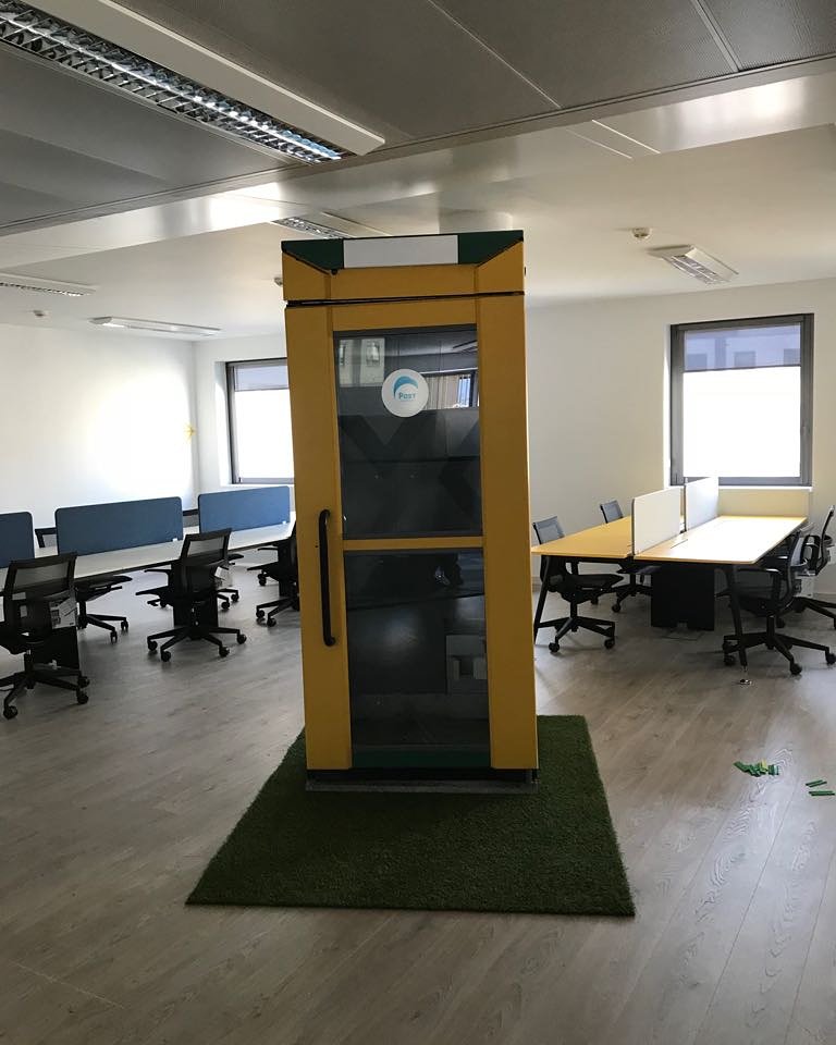 Phone Box in place in the new @The_LHoFT office 
#luxrelo #thelhoft #mbluxexpress #postluxembourg #officemove