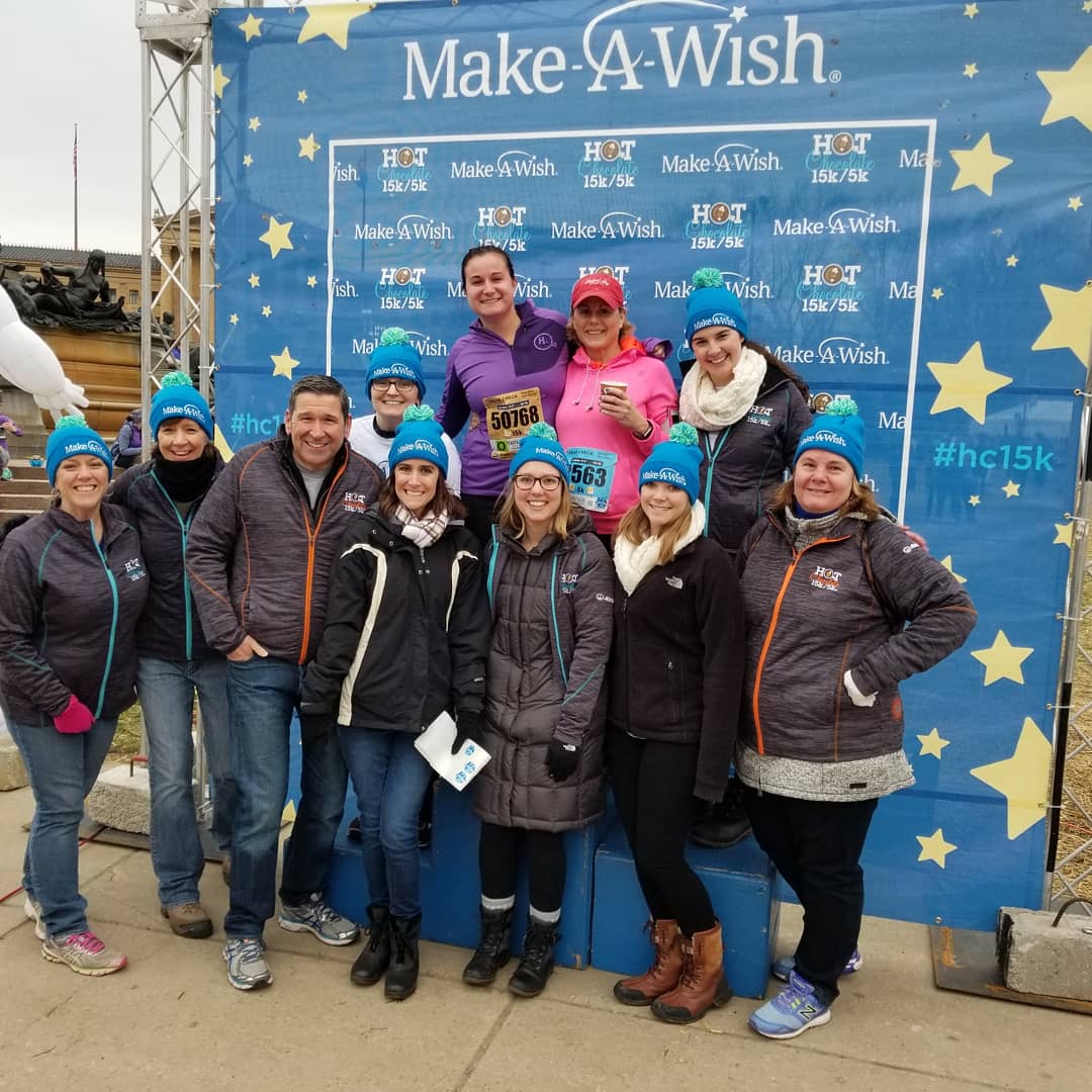 Make-A-Wish PHL-DE-SV staff on a cold morning