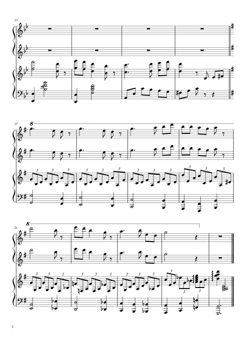 ট ইট র Tj ピアノ 先週あげた連弾ぞうさん 高い方のパートは超初心者向け の楽譜作りました 妄想じゃなくて実際に試してみたという声をひっそりお待ちしています