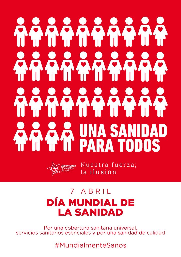JSAJaenCep's tweet photo. Por una cobertura sanitaria universal, servicios sanitarios esenciales y por una sanidad de calidad. 

#MundialmenteSanos https://t.co/cW6pREzkSY