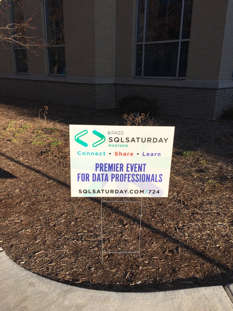 GGreggB's tweet photo. Now it’s official. #sqlsatMadison https://t.co/BtVXid7u8Y